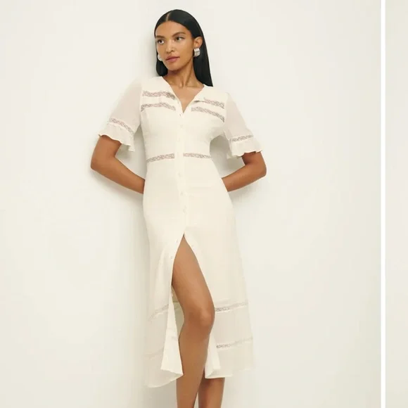 NWT Reformation Woodson in White - Picture 1 of 5